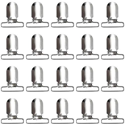 20 Pieces Suspender Clips Metal Pacifier Sheet Straps Holder Clip Bib Toy Holder