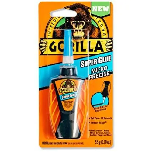 Gorilla Micro Precise Super Glue, 5,5 gram, Clear, (Pack of 1),102812 Gorilla Micro Precise Super Glue, 5,5 gram, Clear, (Pack of 1),102812