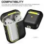 Metal AirPods Case, Full Protective Cover Accessories Compatible with Airpods Wireless Charging Case-Black