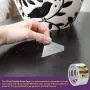 ATack Clear Double-Sided Tape, 2'' x 15 Yards, Tear by Hand, Wall Safe Heavy-Duty Double Sides Self Sticky Wall Fabric Tape for Wood Templates, Furniture, Leather, Curtains and Craft ATack Clear Double-Sided Tape, 2'' x 15 Yards, Tear by Hand, Wall Safe Heavy-Duty Double Sides Self Sticky Wall Fabric Tape for Wood Templates, Furniture, Leather, Curtains and Craft