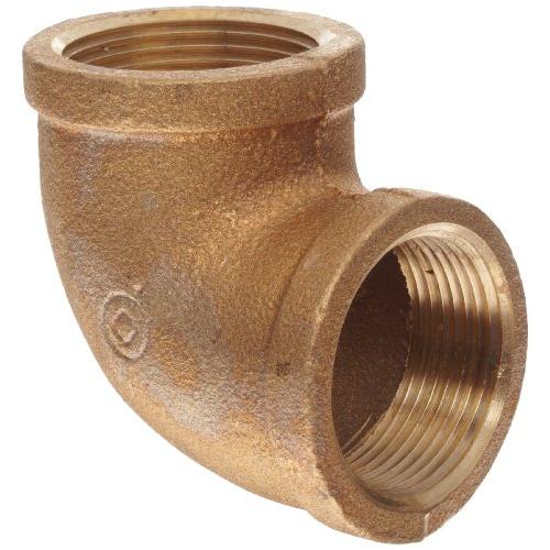 Anderson Metals 38100-24 Brass Pipe Fitting, 90 Degree Elbow, 1-1/2'' Female