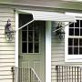 NuImage Awnings 48425 Series 2500 Aluminum Door Canopy with Support Arms, White