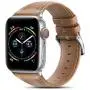 BRG Leather Bands Compatible with Apple Watch Band 44mm 42mm 40mm 38mm, Men Women Replacement Genuine Leather Strap for iWatch SE Series 6 5 4 3 2 1, Brown Band/Silver Adapter, 40mm 38mm