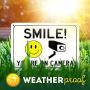 Smile Youre On Camera Sign, Video Surveillance Warning, 7” x 10” Industrial Grade Aluminum, Easy Mounting, Rust-Free/Fade Resistance, Indoor/Outdoor, USA Made by MY SIGN CENTER
