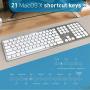 Macally Bluetooth Wireless Keyboard for Mac, iMac, Apple Mac Pro, Mac Mini, MacBook Pro/Air Laptop - Rechargeable Slim Full-Size Mac Wireless Keyboard (BTWKEYMB)