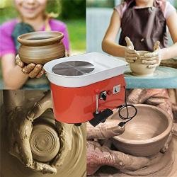 HTTMT- 350W 110V Electric Pottery Wheel Ceramic Machine 25CM Work Clay Art Craft DIY [P/N:ET-TOOL002-350-Red]