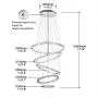 MEEROSEE Crystal Chandeliers Modern LED Ceiling Lights Fixtures Pendant Lighting Dining Room Chandelier Contemporary Adjustable Stainless Steel Cable 5 Rings DIY Design D31.5''+27.6''+23.6''+19.7''+11.8'' MEEROSEE Crystal Chandeliers Modern LED Ceiling Lights Fixtures Pendant Lighting Dining Room Chandelier Contemporary Adjustable Stainless Steel Cable 5 Rings DIY Design D31.5''+27.6''+23.6''+19.7''+11.8''