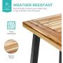 Best Choice Products 6-Person Indoor Outdoor Rustic Acacia Wood Picnic Dining Table w/Metal Finish Legs, Brown Best Choice Products 6-Person Indoor Outdoor Rustic Acacia Wood Picnic Dining Table w/Metal Finish Legs, Brown