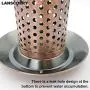 LANSCOERY Metal Wild Bird Feeder Hanging with High Seed Capacity for Garden Yard Decorations, Weatherproof Birdfeeder Perches, Dome Shaped Roof (Brown) LANSCOERY Metal Wild Bird Feeder Hanging with High Seed Capacity for Garden Yard Decorations, Weatherproof Birdfeeder Perches, Dome Shaped Roof (Brown)