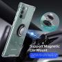 ANSIWEE Galaxy Note 20 6.7 Inch Case, Metal Ring Kickstand Work with Magnetic Car Mount Cover Reinforced Drop Protector Bumper Clear Hard Back Cases Designed for Samsung Galaxy Note 20 (Clear)