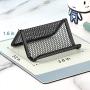 MaxGear Mesh Business Card Holder Stand Metal Business Card Stand for Desk Office Business Card Display with 50 Name Card Capacity 6 Pack Black