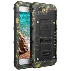 Mitywah Shockproof case for iPhone 7/8 Plus, Waterproof Heavy Duty Military Grade Defender Cover Built-in Screen Protection, Metal Strong Armor Dustproof Case for iPhone 7/8 Plus, Camouflage