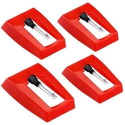 Record Player Needle, 4 Pack Universal Turntable Stylus Replacement Needles, Phonograph Needles for Crosley ION Jensen Victrola Sylvania LP Vinyl Record Player Wockoder