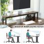 Sedeta 94.5 inches Two Person Desk, Double Computer Desk with Storage Shelves, Extra Long Workstation Desk with Monitor Stand, Power Strip with USB, Study Writing Desk for Home Office, Rustic Brown