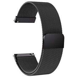 Solob 20mm Metal Band Compatible for Samsung Galaxy Watch 42mm/Active 2 40mm 44mm/Samsung Galaxy Watch 3 41mm/Gear Sport/Garmin Vivoactive 3 Stainless Steel Strap Quick Release Replacement Bands