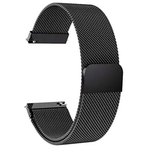 Solob 20mm Metal Band Compatible for Samsung Galaxy Watch 42mm/Active 2 40mm 44mm/Samsung Galaxy Watch 3 41mm/Gear Sport/Garmin Vivoactive 3 Stainless Steel Strap Quick Release Replacement Bands