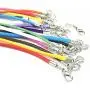 Paxcoo 100 Pcs 18 Inches Waxed Cotton Necklace Cord with Lobster Claw Clasp for DIY Jewelry Making, Mix Color