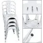 Furmax Metal Chairs Indoor/Outdoor Use Stackable Chic Dining Bistro Cafe Side Chairs Set of 4 (Distressed White) Furmax Metal Chairs Indoor/Outdoor Use Stackable Chic Dining Bistro Cafe Side Chairs Set of 4 (Distressed White)