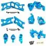 YIZAN Metal Steering Swing Arm Base C Rear Hub Seat Assembly Upgrade Parts for Wltoys 144001 1/14 RC Car,Blue YIZAN Metal Steering Swing Arm Base C Rear Hub Seat Assembly Upgrade Parts for Wltoys 144001 1/14 RC Car,Blue