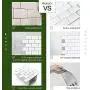 STICKGOO 10-Sheet White Subway Tiles Peel and Stick Backsplash, Stick on Tiles Kitchen Backsplash (Thicker Design)
