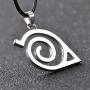 5PCS Cosplay Adjustable Metal Leaf Village Headband Ninja Uchiha Sasuke Kakashi Set Ring Necklace