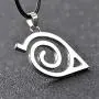 5PCS Cosplay Adjustable Metal Leaf Village Headband Ninja Uchiha Sasuke Kakashi Set Ring Necklace