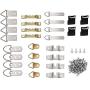Picture Hooks,Picture Hanger 76 Pieces Silver Assorted Picture anging Hooks Kit with Screws in Plastic Storage Box for Home Office Photo Picture Painting Hanging