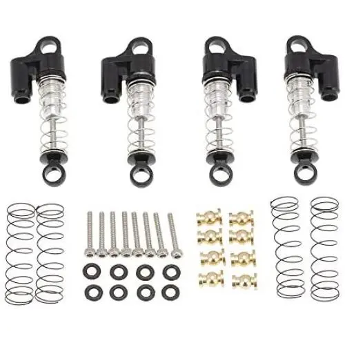 wivarra for Axial SCX24 90081 1/24 RC Crawler Car Upgrade Parts Metal Shock Absorber Damper Accessories,BK wivarra for Axial SCX24 90081 1/24 RC Crawler Car Upgrade Parts Metal Shock Absorber Damper Accessories,BK