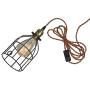 AXILAND Industrial Vintage Style Mini Plug in Pendant Light Metal Bird Cage Edison Hanging Light with Toggle Switch