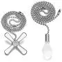 Ceiling Fan Pull Chain, 2pcs 24-inch 3mm Diameter Beaded Ball Extension Chains with Decorative Light Bulb and Fan Cord (Silver) Ceiling Fan Pull Chain, 2pcs 24-inch 3mm Diameter Beaded Ball Extension Chains with Decorative Light Bulb and Fan Cord (Silver)