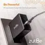 zutBe USB-C PD and USB-A QC 3.0, 48W Foldable Travel Charger for iPhone 12, 11, X, iPad Pro, Pixel, Samsung Galaxy S10, S20, Tab, Switch [Be Charitable, Powerful, Safe, Compatible, Confident]