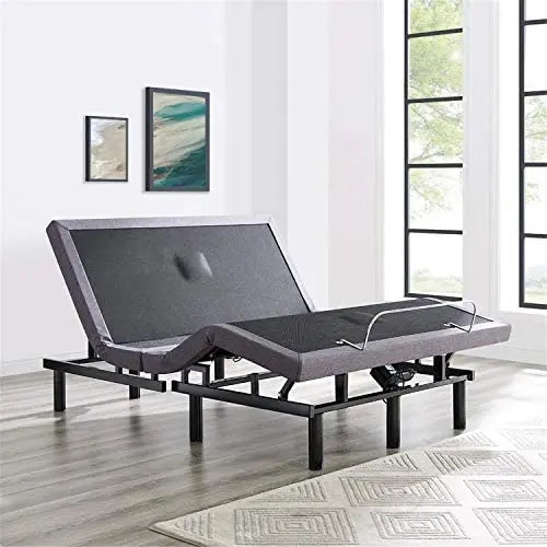 Naomi Home idealBase Adjustable Mattress Base with Massage, Head and Foot Incline, Wireless Remote Gray/Full Naomi Home idealBase Adjustable Mattress Base with Massage, Head and Foot Incline, Wireless Remote Gray/Full