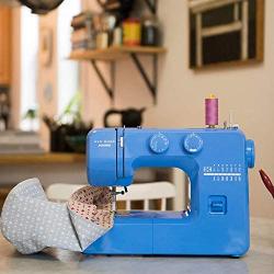 Janome Blue Couture Easy-to-Use Sewing Machine with Interior Metal Frame, Bobbin Diagram, Tutorial Videos, Made with Beginners in Mind!