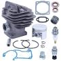 Adefol Nikasil 44.7mm Big Bore Chainsaw Cylinder Piston Kit For Stihl 026 MS260 026PRO Replacement Parts with Gasket Set Oil Seal Set Needle Bearing Spark Plug Cylinder Plug Decompression Valve