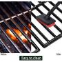 VICOOL 16 7/8'' Polished Porcelain Cast Iron Grill Grate Cooking Grid Replacement for Charbroil 463436213, 463436214, 463436215, 463420508, 463420509, 463441312, 463441514 Gas Grills, 3-Pack, (HyG876C)
