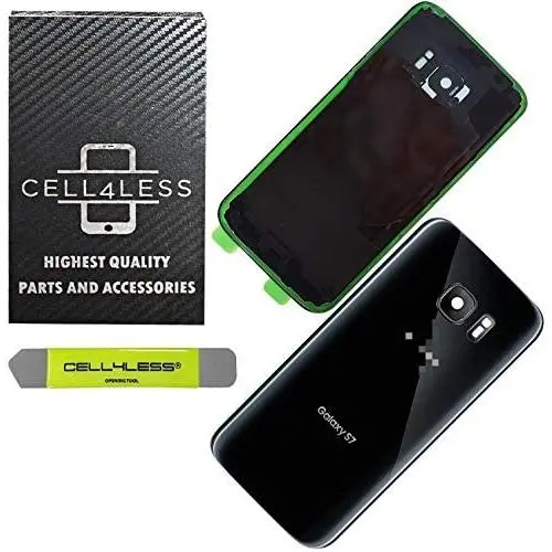 CELL4LESS Compatible Back Glass Cover Back Door w/Installed Camera Lens, Custom Removal Tool & Installed Adhesive Replacement for Samsung Galaxy S7 - All Models G930 - OEM Replacement (Black) CELL4LESS Compatible Back Glass Cover Back Door w/Installed Camera Lens, Custom Removal Tool & Installed Adhesive Replacement for Samsung Galaxy S7 - All Models G930 - OEM Replacement (Black)