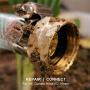 Solid Brass Garden Hose Repair Kit,Hose Connector,2 PCs Female Hose End/Mender,Fits All 3/4-Inch Garden Hose