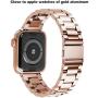 Fullmosa Compatible Apple Watch Band 38mm 40mm 42mm 44mm, Stainless Steel Metal for Apple Watch Bands, 38mm 40mm Rose Gold