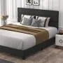 Allewie King Size Platform Bed Frame with Fabric Upholstered Headboard and Wooden Slats, Fully Upholstered Mattress Foundation/Strong Wooden Slats Support/Box Spring Optional/Easy Assembly Allewie King Size Platform Bed Frame with Fabric Upholstered Headboard and Wooden Slats, Fully Upholstered Mattress Foundation/Strong Wooden Slats Support/Box Spring Optional/Easy Assembly