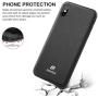 ZOVER iPhone Xs Max Magnetic Case with Detachable Card Holder Support Wireless Charging Car Mount Credit Cards Slot Genuine Leather Case Adhere to Anywhere Reusable Rectangular Metal Plates Black