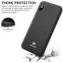 ZOVER iPhone Xs Max Magnetic Case with Detachable Card Holder Support Wireless Charging Car Mount Credit Cards Slot Genuine Leather Case Adhere to Anywhere Reusable Rectangular Metal Plates Black