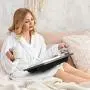LORYERGO Laptop Lap Desk - Adjustable Laptop Stand with 8 Angles & Dual Cushions, Lap Table Fits up to 15.6 Inch Laptops, Portable Laptop Desk with Handle for Bed, Sofa or Car