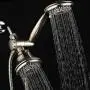 AquaSpa 6-in-1 High-Pressure Shower Head/Hand Held Showerhead Combo with Two OVERHEAD and LOW-REACH Wall Brackets, 3-way Water Diverter & Stainless Steel Hose/BRUSHED NICKEL FINISH/by HotelSpa AquaSpa 6-in-1 High-Pressure Shower Head/Hand Held Showerhead Combo with Two OVERHEAD and LOW-REACH Wall Brackets, 3-way Water Diverter & Stainless Steel Hose/BRUSHED NICKEL FINISH/by HotelSpa