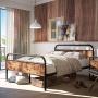 IRONCK Full Size Bed Frame with Headboard, Metal Bed Frame Full Size with 16 Heavy Duty Steel Slats and 10 Legs, More Stronger, Noise-Free, No Box Spring Needed