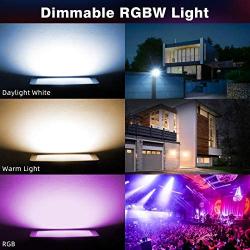 LED Flood Light 100W Equivalent RGB Color Changing, Cshidworld Outdoor Smart Floodlights RGBW Warm White & 16 Million Colors, 20 Modes, Dimmable Stage Lights with Grouping, Timing, Music Sync (2 Pack)