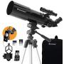 Celestron - 80mm Travel Scope - Portable Refractor Telescope - Fully-Coated Glass Optics - Ideal Telescope for Beginners - Bonus Astronomy Software Package - Digiscoping Smartphone Adapter