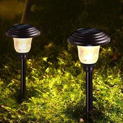 Bronze Metal Waterproof Solar Landscape Pathway Garden Lights Outdoor Charged by Solar Power Lights Outdoor Apply to Path Light, Walkway Light or Driveway Light Around The House or Yard (6)