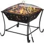 Finether Outdoor Fire Pit 24 Metal Fire Bowl BBQ Grill with Mesh Spark Screen Cover, Patio Backyard Beach Picnic Camping etc. Finether Outdoor Fire Pit 24 Metal Fire Bowl BBQ Grill with Mesh Spark Screen Cover, Patio Backyard Beach Picnic Camping etc.
