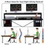 Sedeta Computer Desk with Storage Shelves and Hutch, 55 inch Office Desk with Printer Monitor Shelf CPU Stand, Large Computer Table, Studying Writing Desk Workstation for Home Office, Black