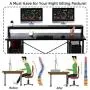Sedeta Computer Desk with Storage Shelves and Hutch, 55 inch Office Desk with Printer Monitor Shelf CPU Stand, Large Computer Table, Studying Writing Desk Workstation for Home Office, Black